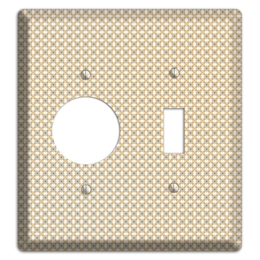 Multi Beige Tiled Arabesque Receptacle / Toggle Wallplate