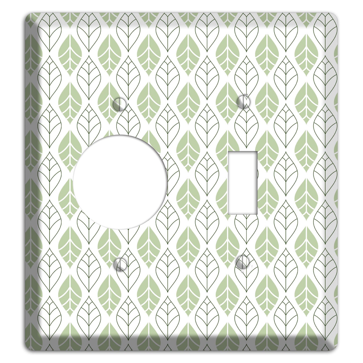 Leaves Style W Receptacle / Toggle Wallplate