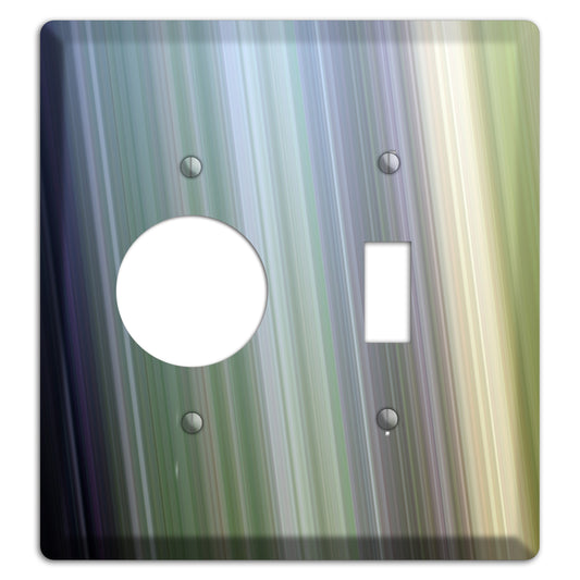 Purple and Green Ray of Light Receptacle / Toggle Wallplate