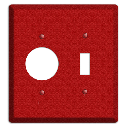 Red Cartouche Receptacle / Toggle Wallplate