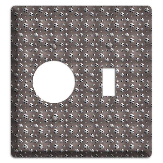 Grey with Soccer Balls Receptacle / Toggle Wallplate