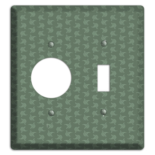 Moss Tiny Trefoil Cartouche Receptacle / Toggle Wallplate