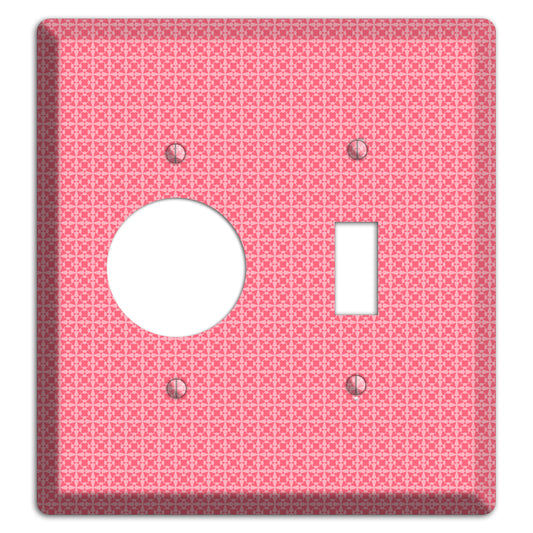 Multi Pink Tiled Arabesque Receptacle / Toggle Wallplate