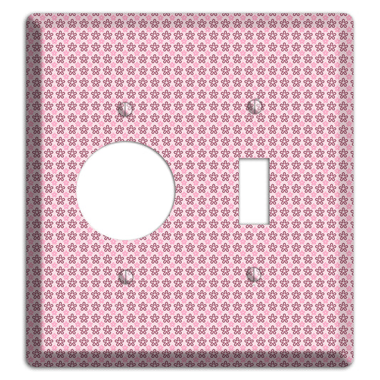 Pink Tiny Floral Receptacle / Toggle Wallplate