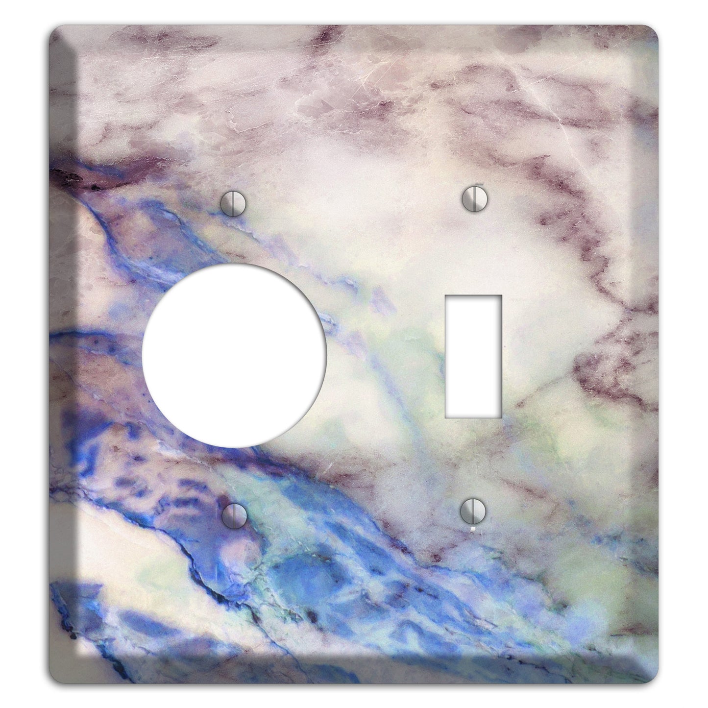 Havelock Blue Marble Receptacle / Toggle Wallplate