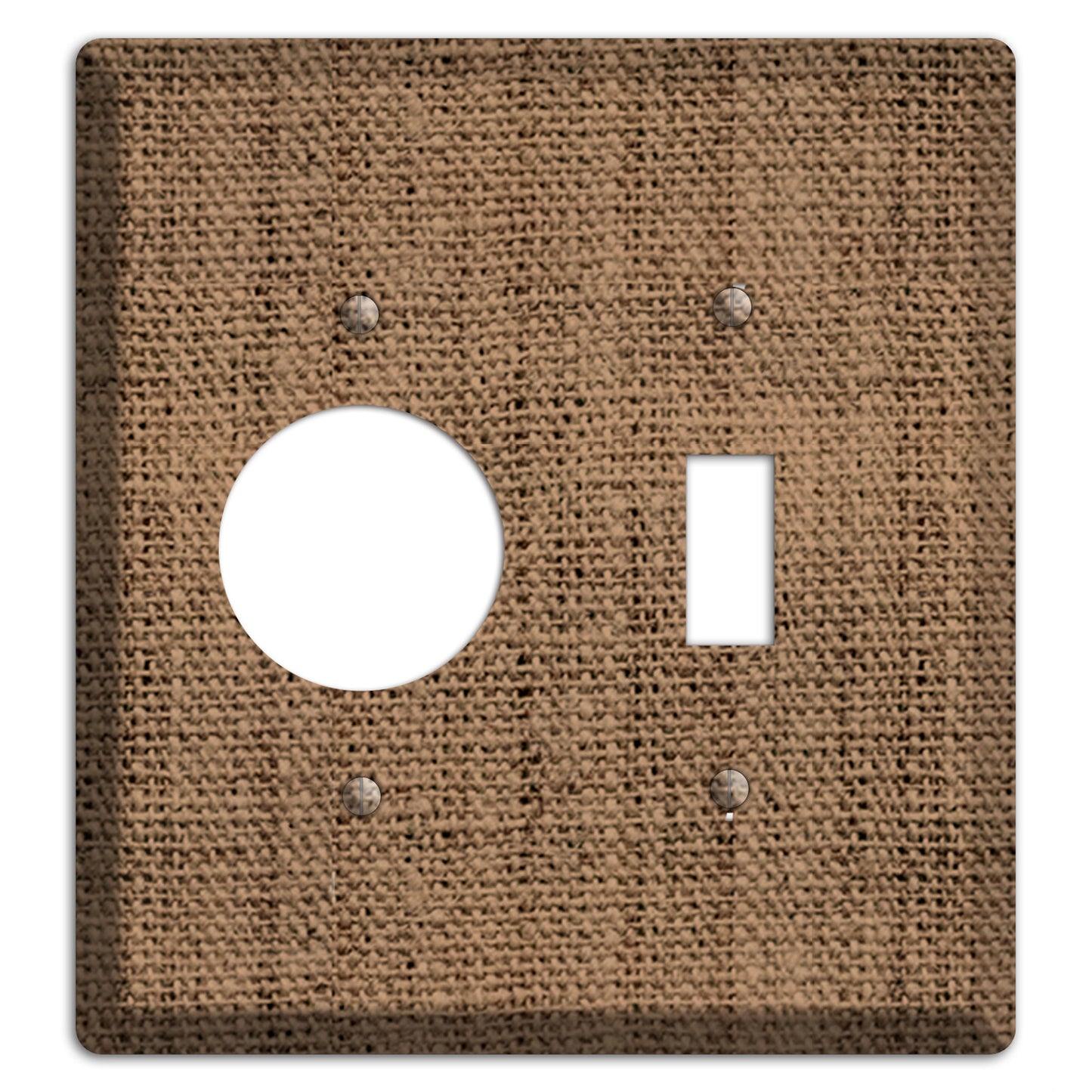 Beaver Burlap Receptacle / Toggle Wallplate