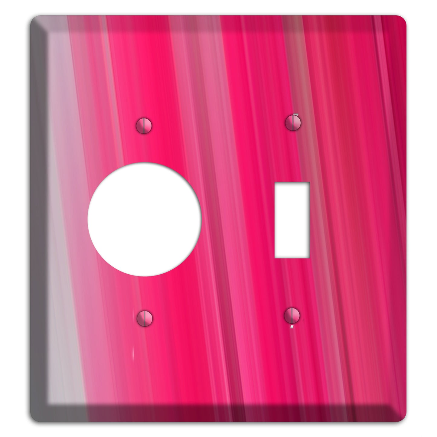 Pink Ray of Light Receptacle / Toggle Wallplate