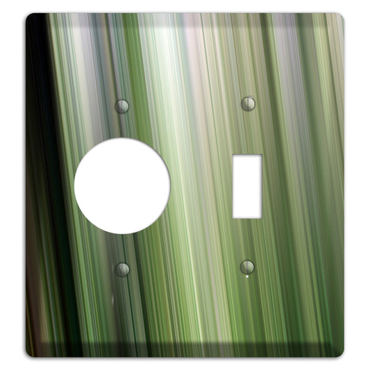 Green Ray of Light 2 Receptacle / Toggle Wallplate