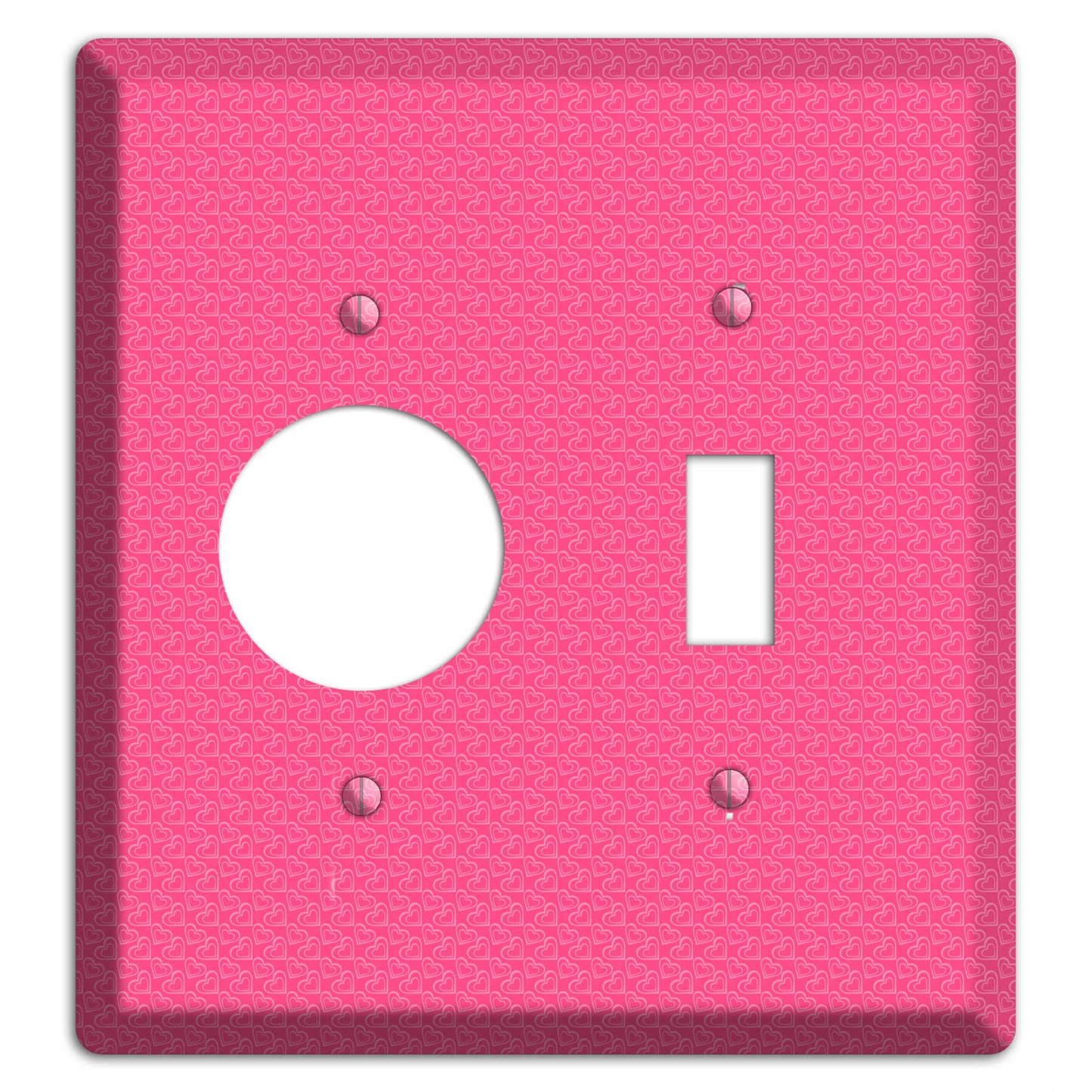 Tiny Pink Hearts Receptacle / Toggle Wallplate