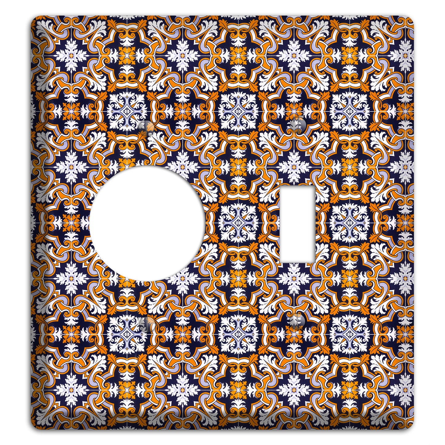 Tavira Tiles 6 Receptacle / Toggle Wallplate