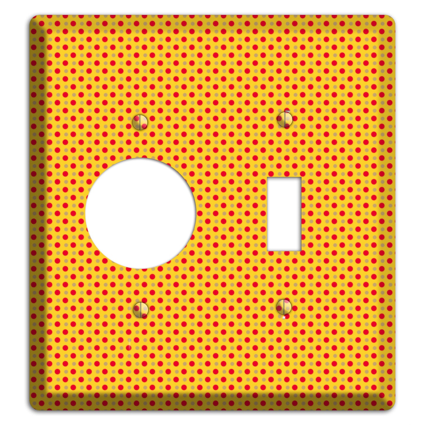 Orange with Maroon Tiny Polka Dots Receptacle / Toggle Wallplate