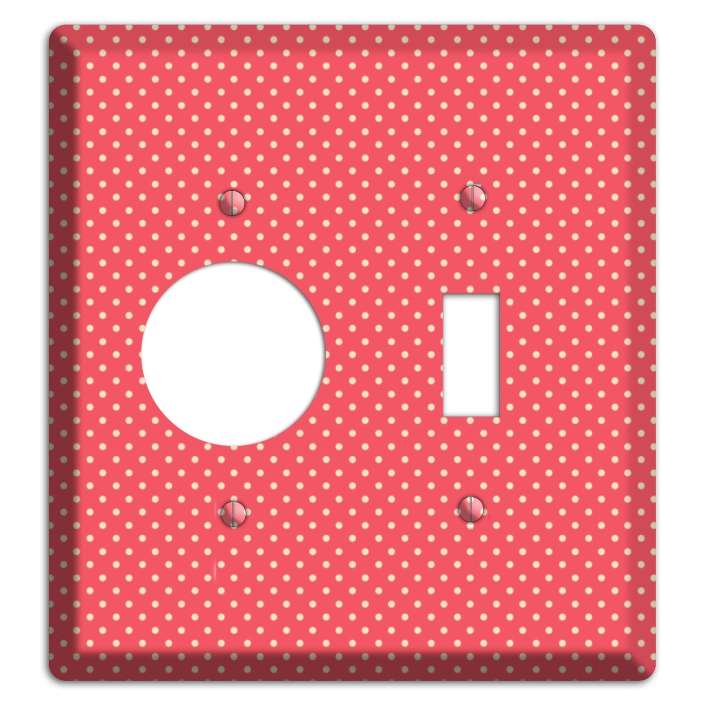 Multi Pink Tiny Polka Dots Receptacle / Toggle Wallplate