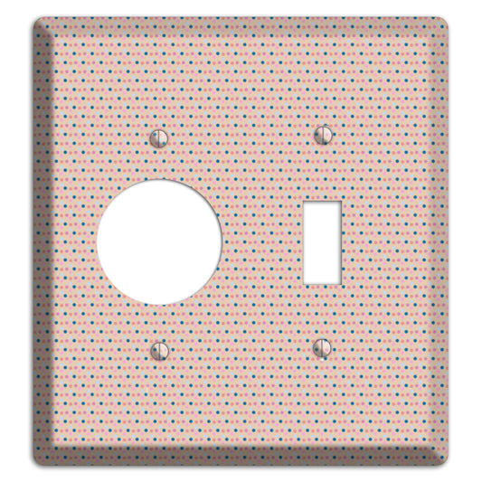 Multi Dusty Pink Tiny Dots Receptacle / Toggle Wallplate