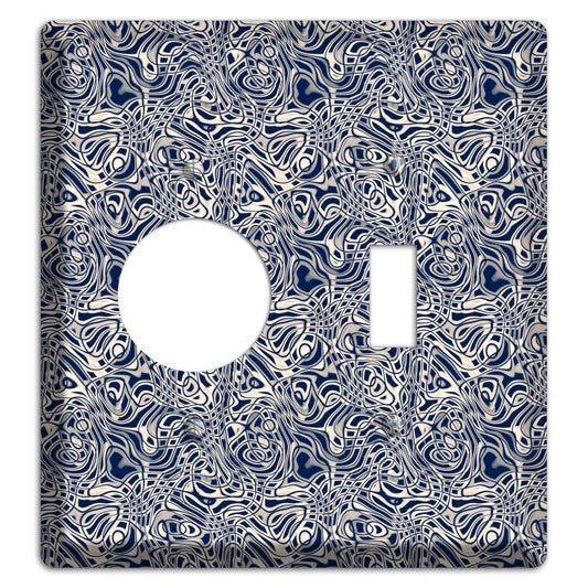 Blue Psychedelic Swirl Receptacle / Toggle Wallplate