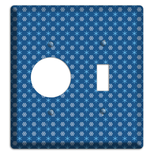 Blue Foulard Receptacle / Toggle Wallplate