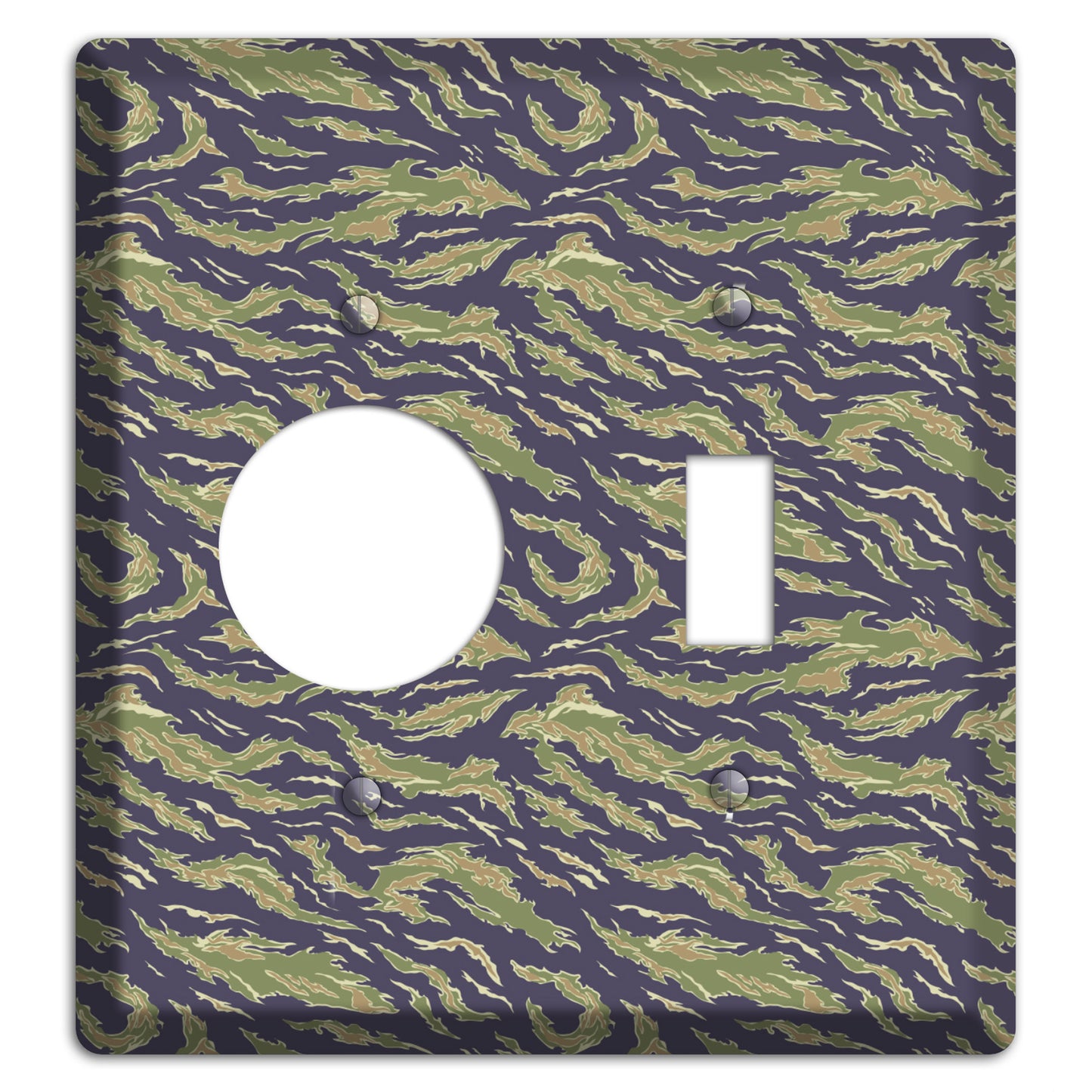 Vietnam Tiger 1 Camo Receptacle / Toggle Wallplate