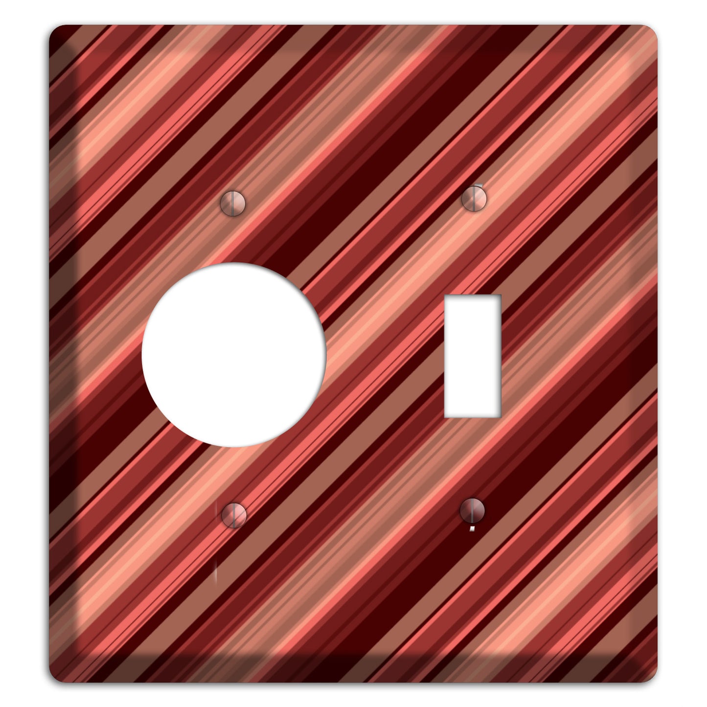 Red Stripes Receptacle / Toggle Wallplate