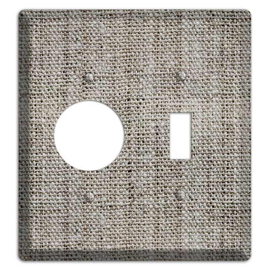 Zorba Burlap Receptacle / Toggle Wallplate