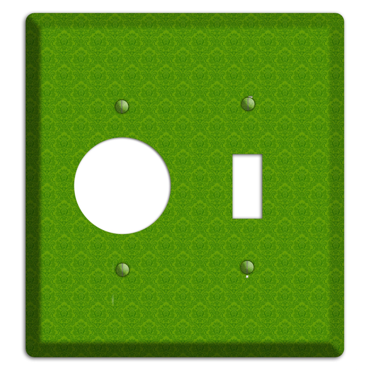 Green Cartouche Receptacle / Toggle Wallplate