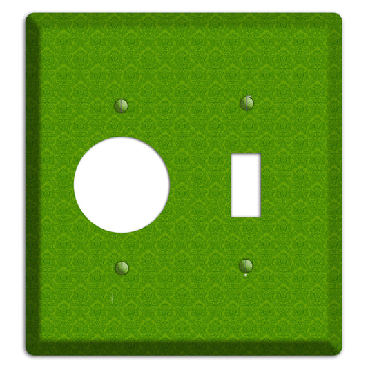 Green Cartouche Receptacle / Toggle Wallplate