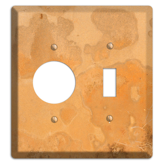 Tan Concrete Receptacle / Toggle Wallplate