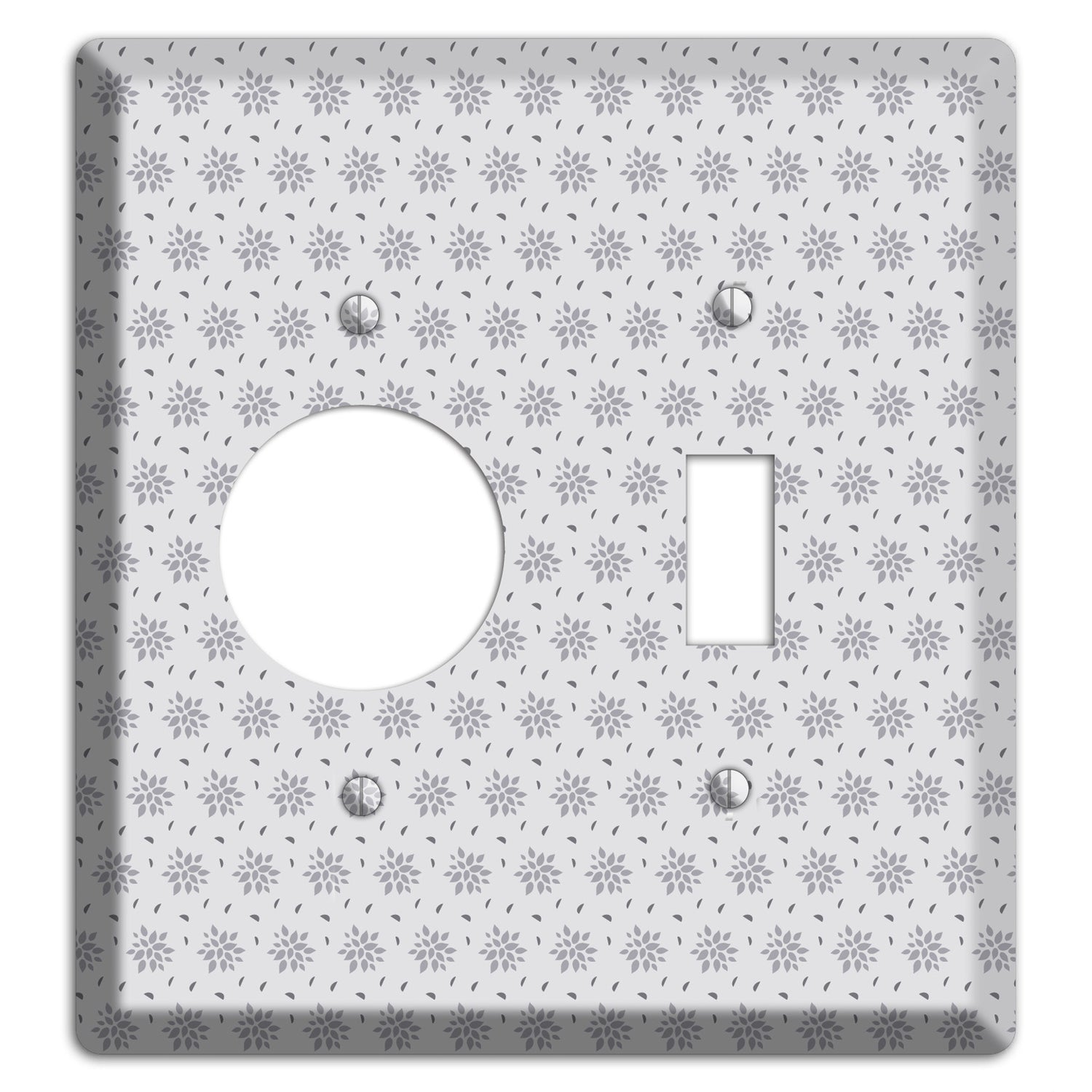 Multi Grey Calico Receptacle / Toggle Wallplate