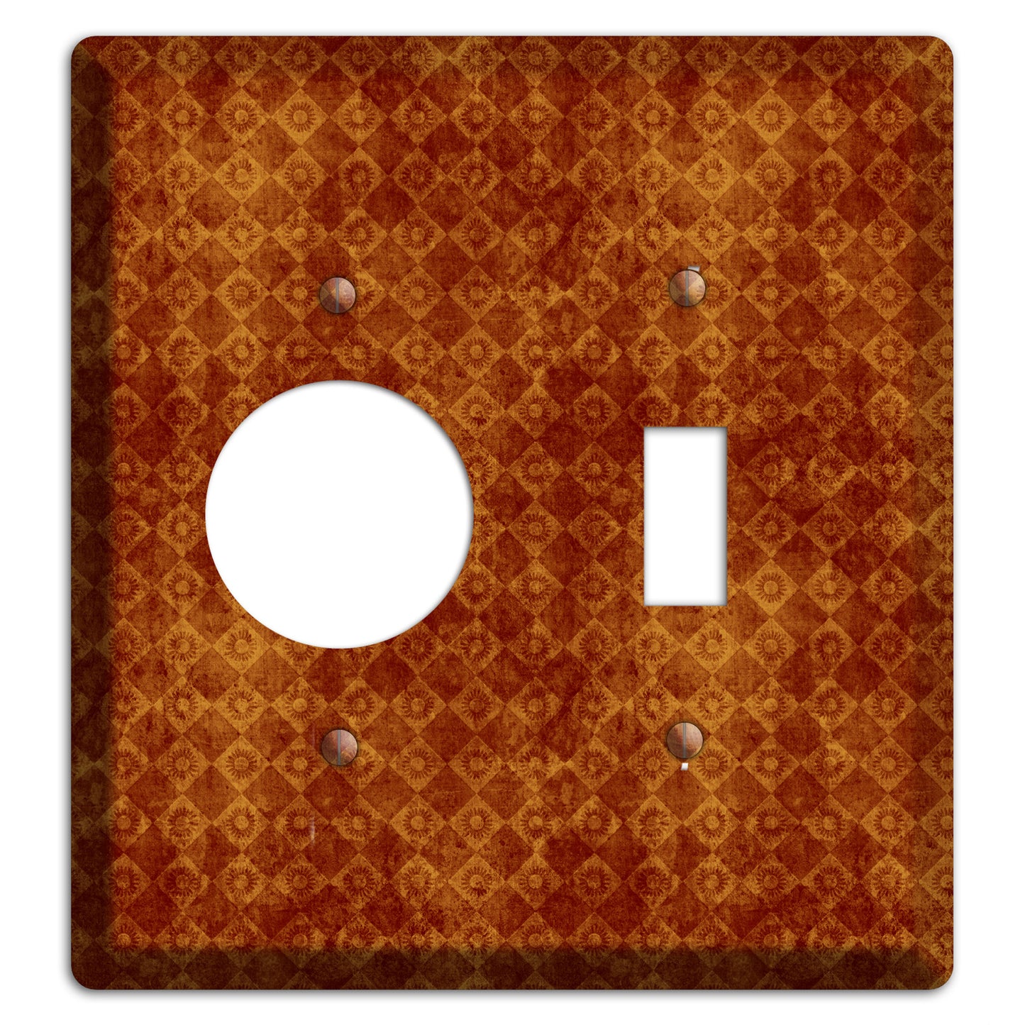 Maroon Diamond Circles Receptacle / Toggle Wallplate