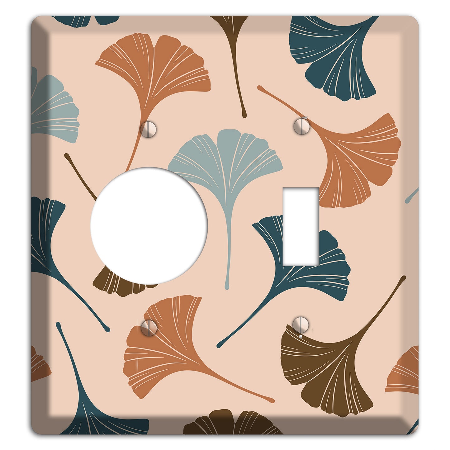 Blush Ginkgo Leaves Receptacle / Toggle Wallplate