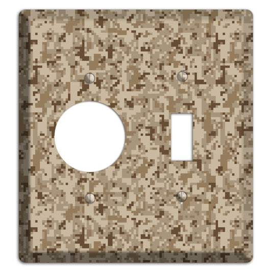 Desert Camo Receptacle / Toggle Wallplate