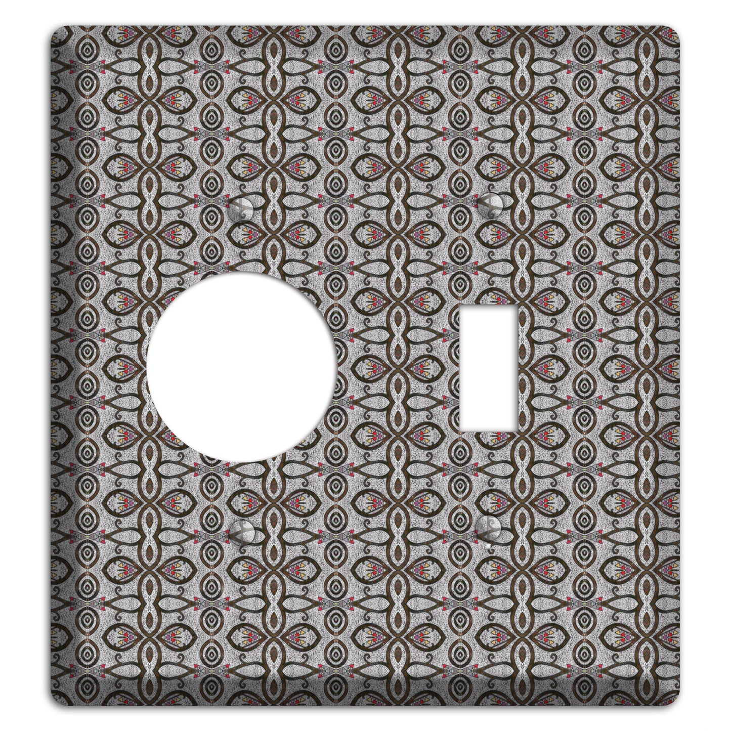 Grey Tapestry Receptacle / Toggle Wallplate