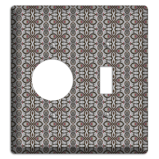 Grey Tapestry Receptacle / Toggle Wallplate