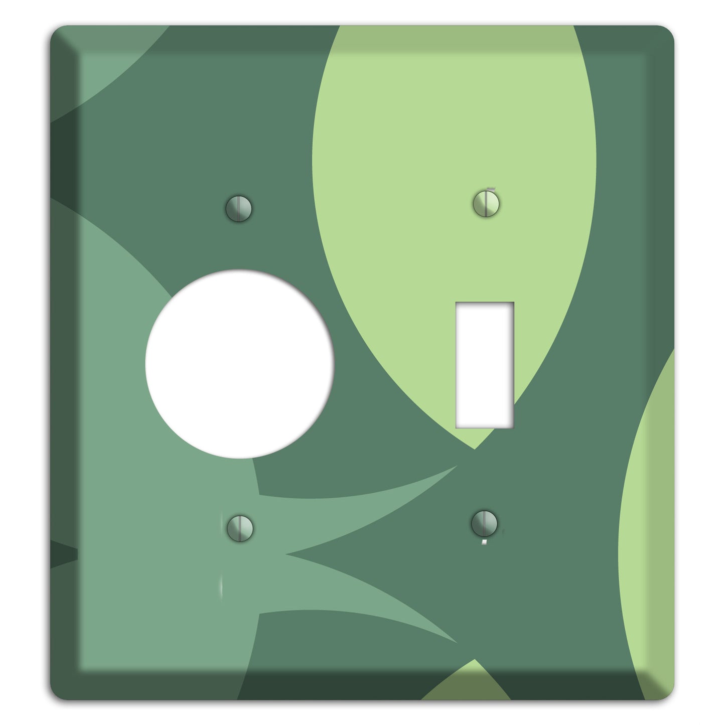 Green Abstract Receptacle / Toggle Wallplate