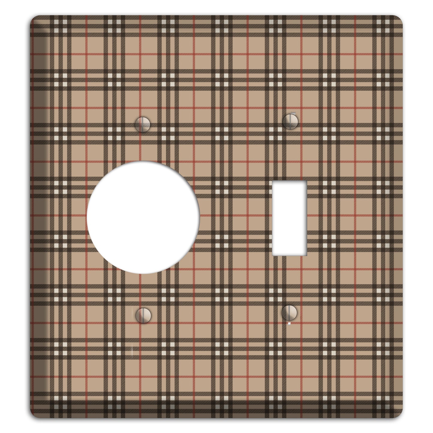 London Plaid Receptacle / Toggle Wallplate