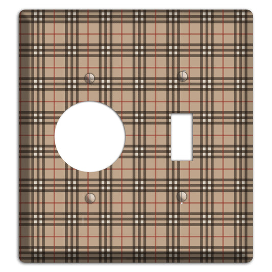 London Plaid Receptacle / Toggle Wallplate