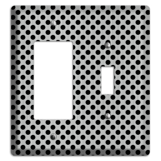 Packed Small Polka Dots Stainless Rocker / Toggle Wallplate