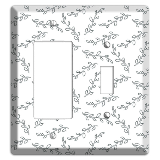 Leaves Style CC Rocker / Toggle Wallplate