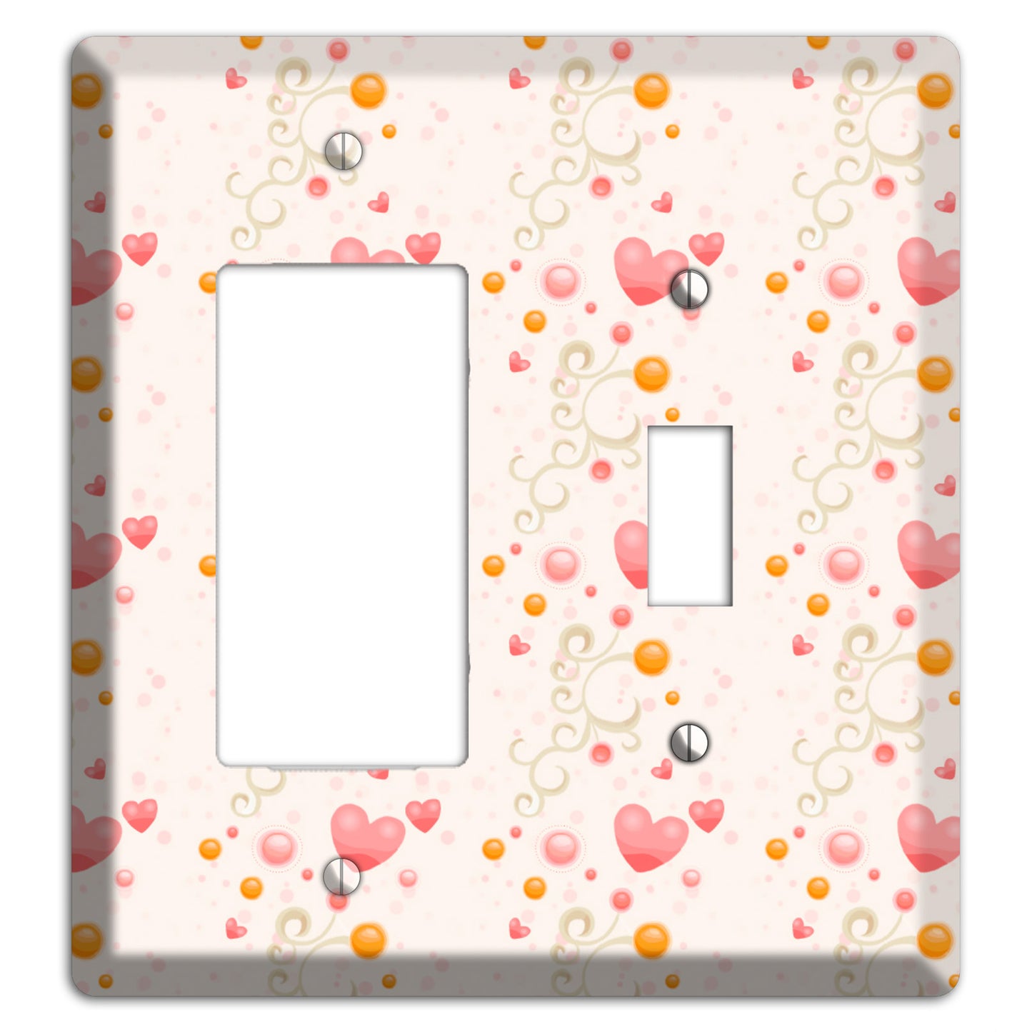 Bubbly Hearts Rocker / Toggle Wallplate