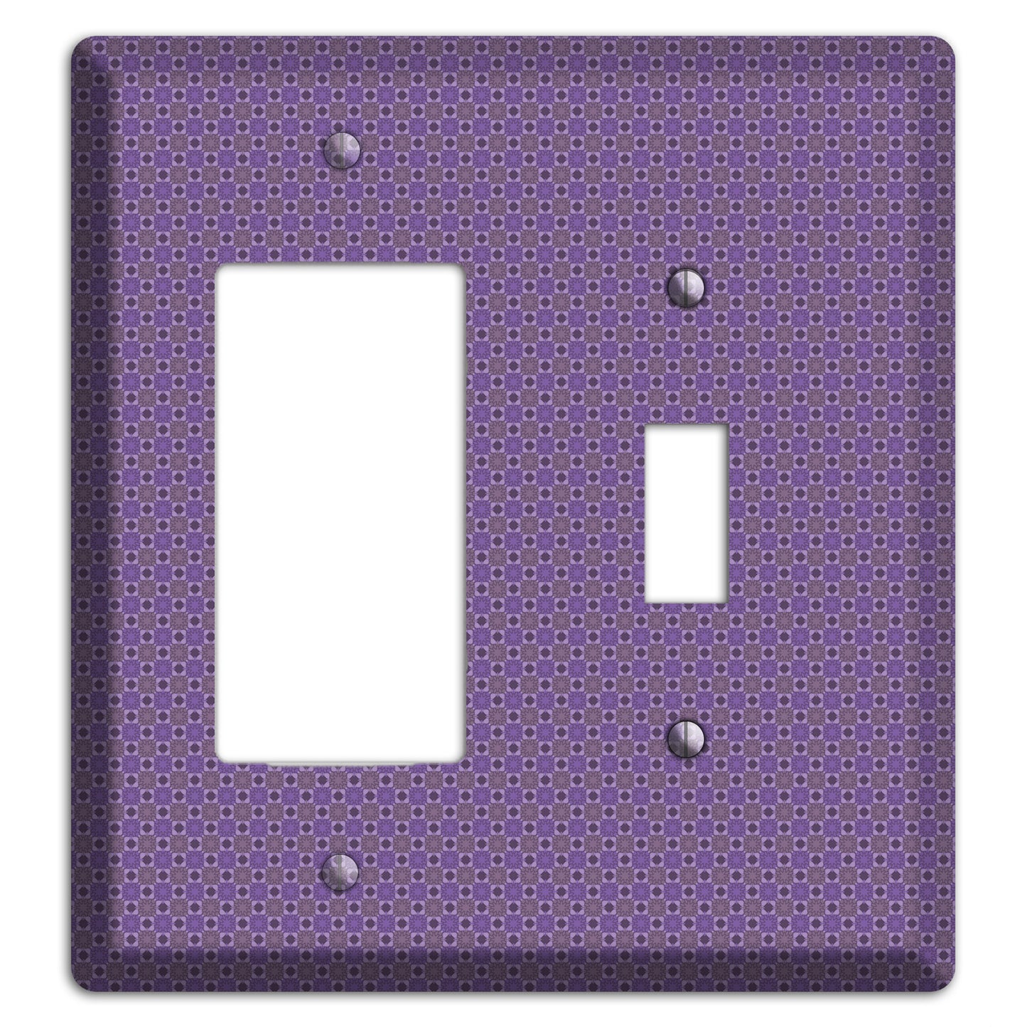 Multi Purple Tiled Rocker / Toggle Wallplate