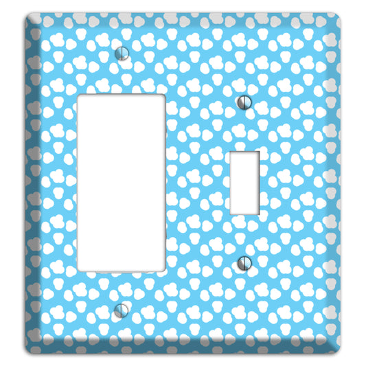 Blue Small Clouds Rocker / Toggle Wallplate