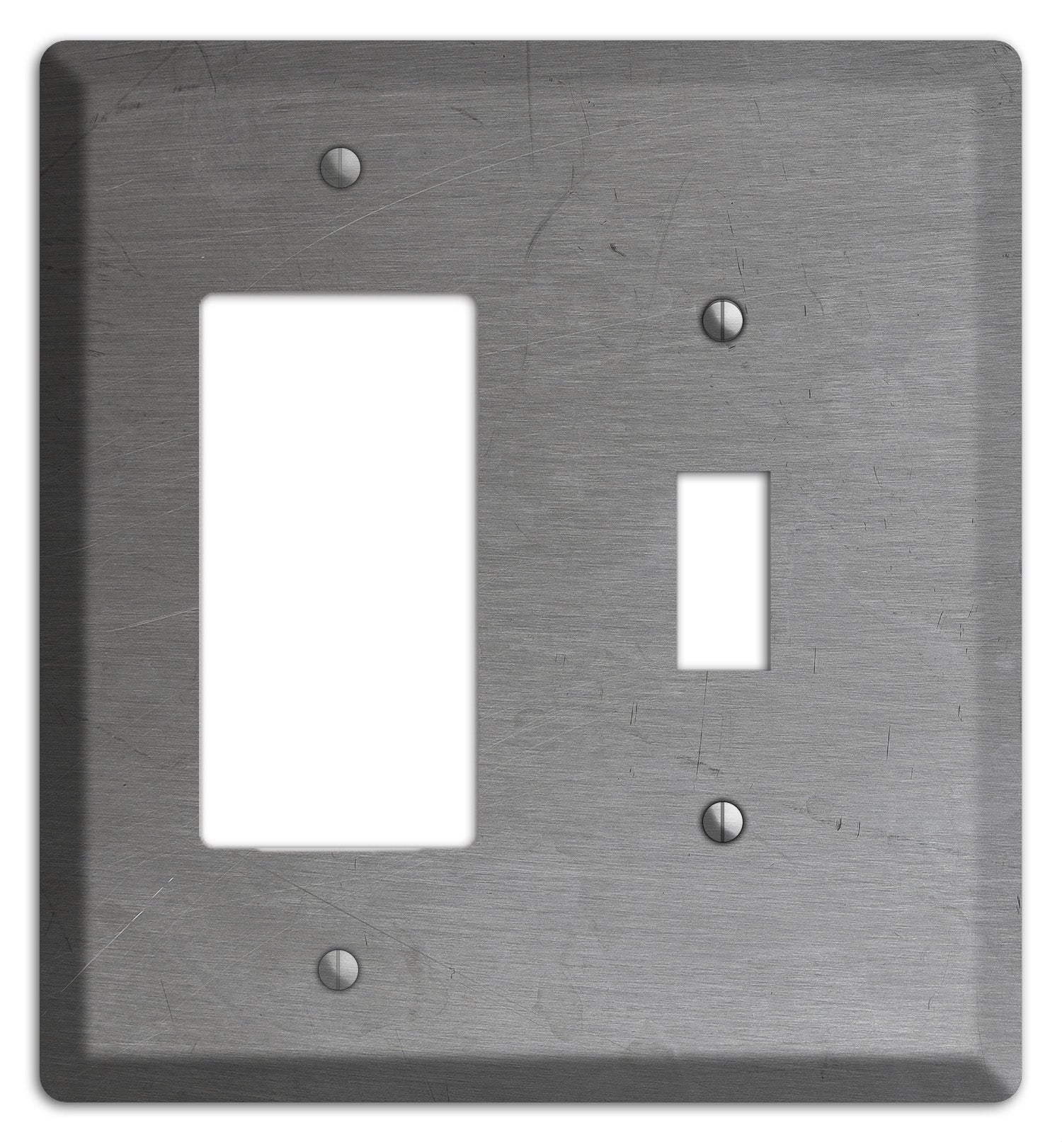 Raw Steel Rocker / Toggle Wallplate