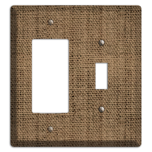 Shadow Burlap Rocker / Toggle Wallplate