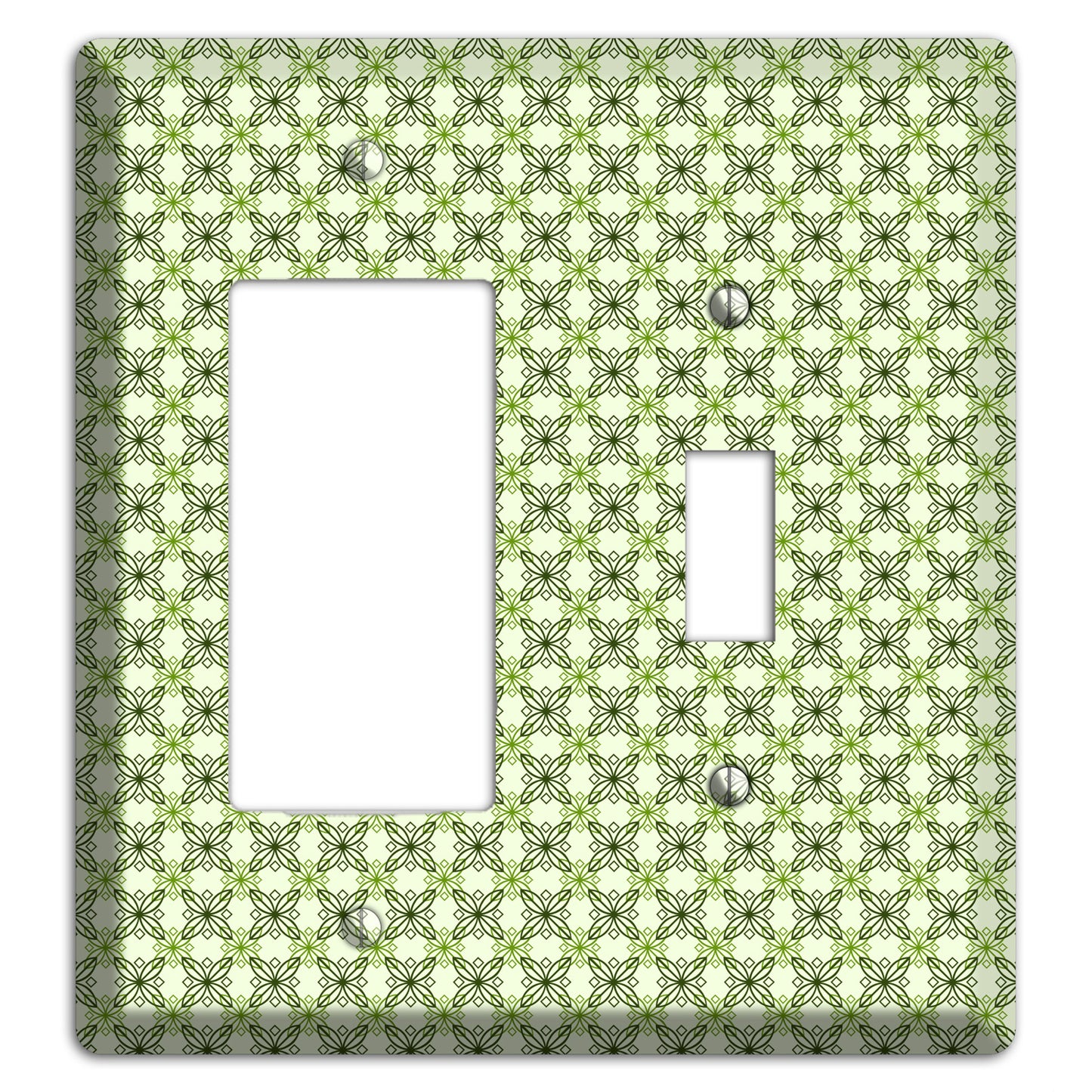 Multi Green Overlain Foulard Rocker / Toggle Wallplate