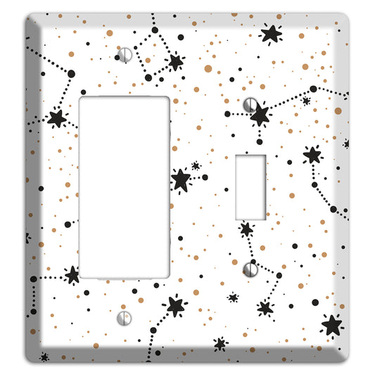 Constellations White Rocker / Toggle Wallplate