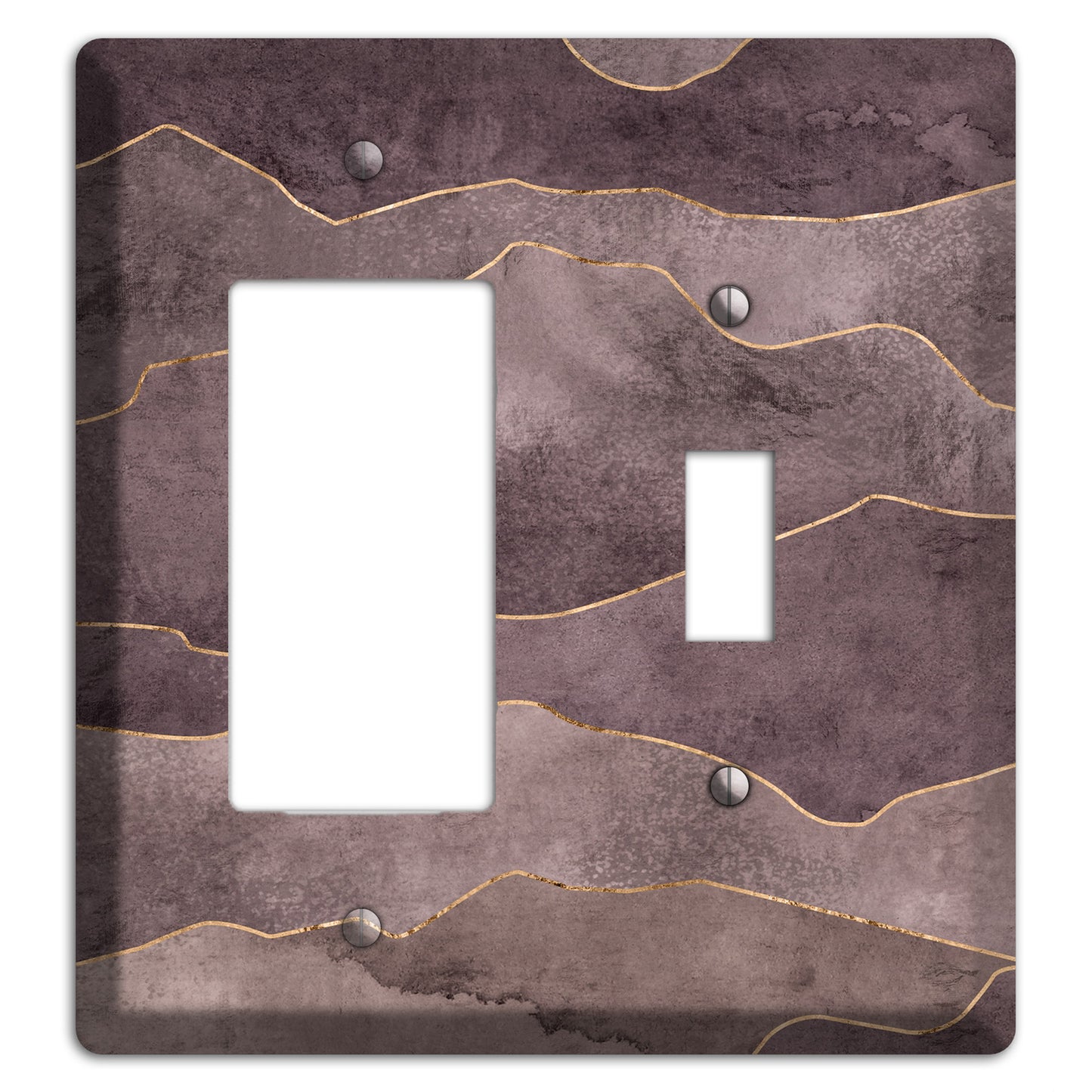 Plum Mountain Range Rocker / Toggle Wallplate