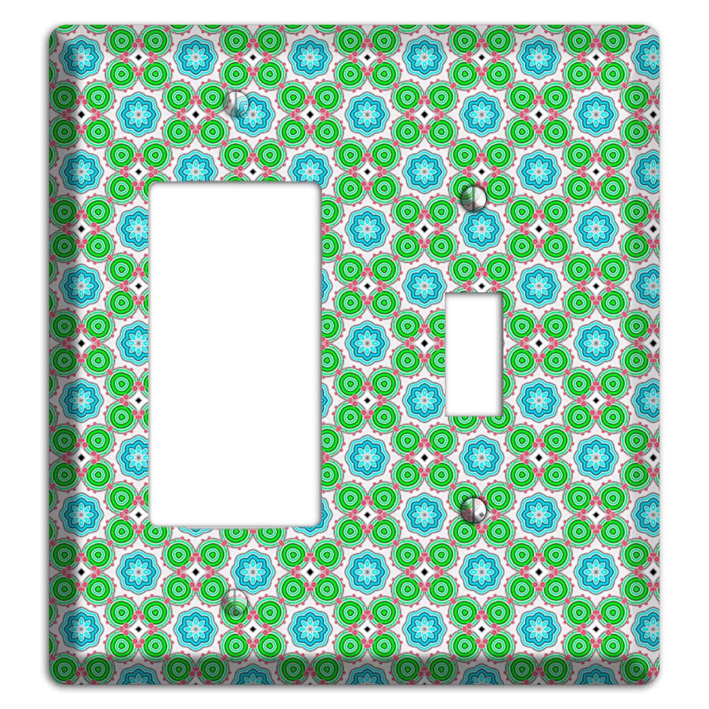 Green Foulard 5 Rocker / Toggle Wallplate