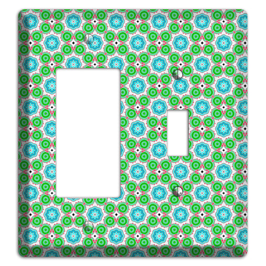 Green Foulard 5 Rocker / Toggle Wallplate