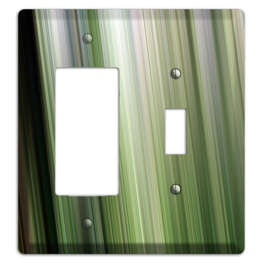 Green Ray of Light 2 Rocker / Toggle Wallplate