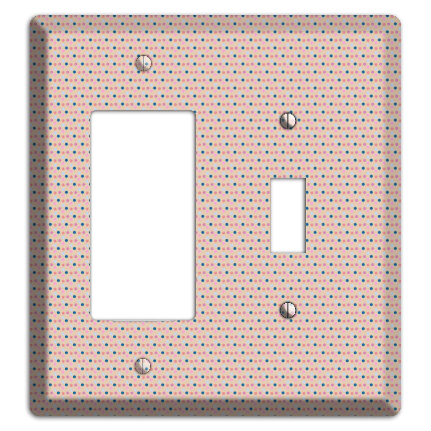 Multi Dusty Pink Tiny Dots Rocker / Toggle Wallplate