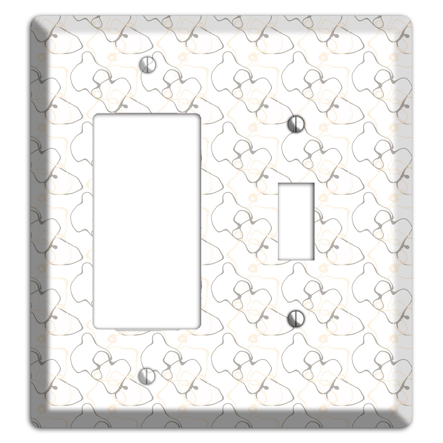 White with Irregular Circles Rocker / Toggle Wallplate