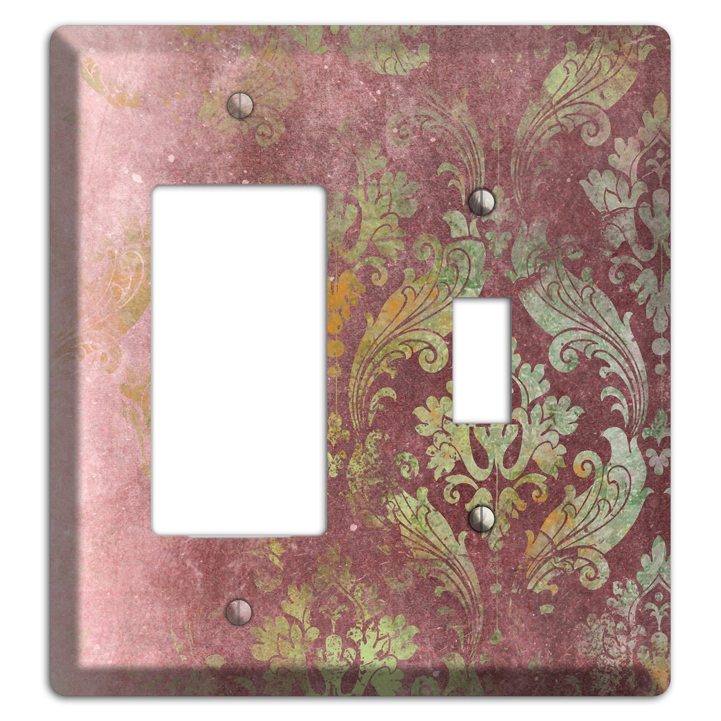 Roman Coffee Whimsical Damask Rocker / Toggle Wallplate